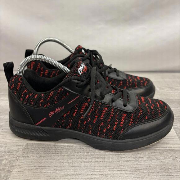 Strikeforce KR Flyer Bowling Shoes Men's 6.5 Black Red Mesh Athletic Style - Picture 3 of 13